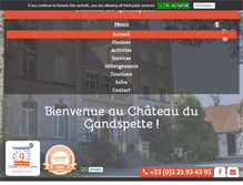 Tablet Screenshot of chateau-gandspette.com